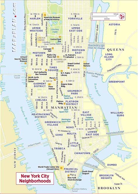 New York City Map Large Detailed Road Map Of New York City New York