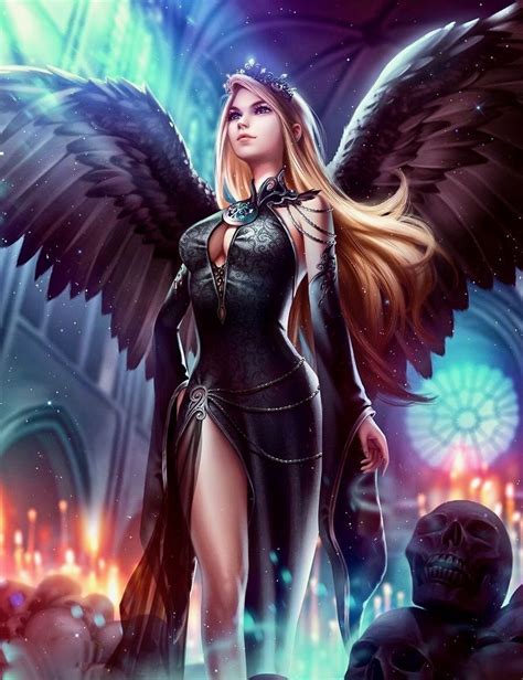 Angel In Black Fantasy Art Dark Fantasy Art Fantasy Girl