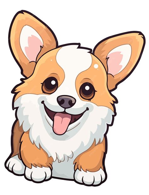 Premium Vector Vector Hand Drawn Kawaii Corgi Dog Illustrations