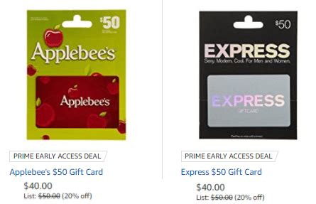 Applebee's® gift cards have tons of tasty options you won't find anywhere else. Expired Amazon Gift Card Deals: $50 Applebee's & Express ...