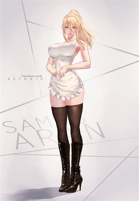 Aztodio Samus Aran Metroid Nintendo Highres Girl Apron Artist