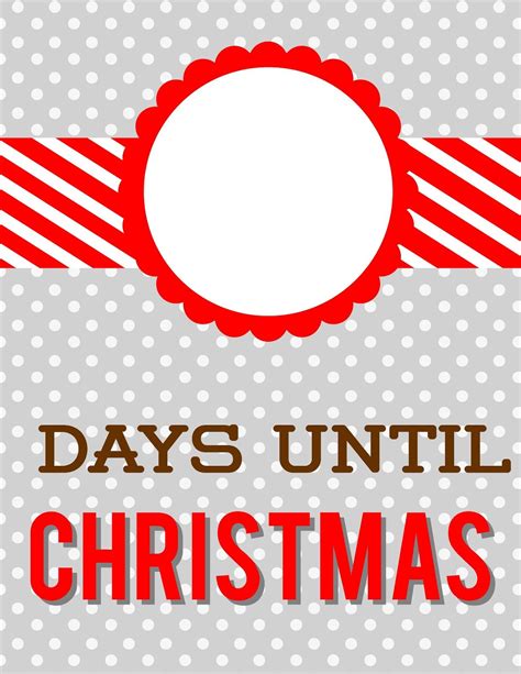 Days Until Christmas Dry Erase Countdown With Free Printable Days
