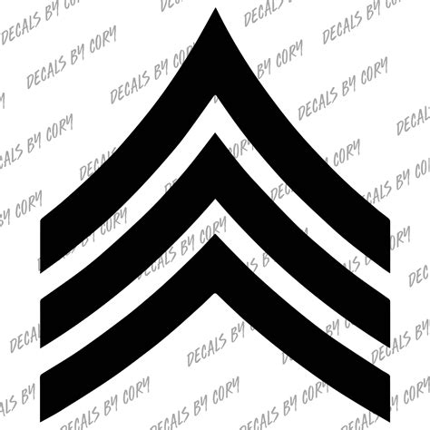 Us Army Sergeant Sgt E 5 E5 Rank Decal United States America Etsy