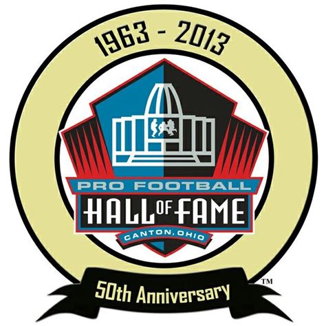 Pro Football Hall Of Fame 50th Anniversary Logo Football Hall Of Fame