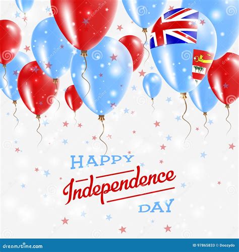 Fiji Vector Patriotic Poster Independence Day Stock Vector