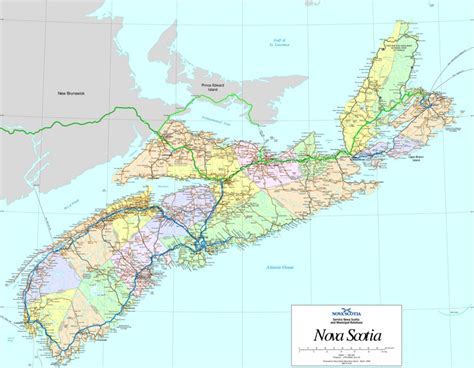 Large Detailed Map Of Nova Scotia With Cities And Towns