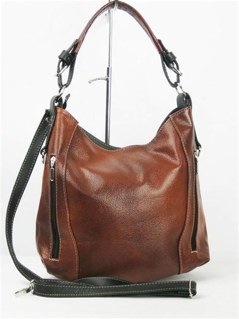 Brown LEATHER HOBO BAG Everyday Leather Shoulder Bag Top Zip Etsy