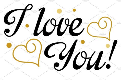 Download I Love You, Lettering, Design Vector ~ Script Fonts ~ Creative Market