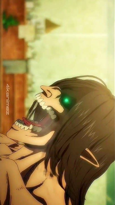 Eren Titan Screaming Give Goosebumps🥶 Aot Animeshorts Animeedits