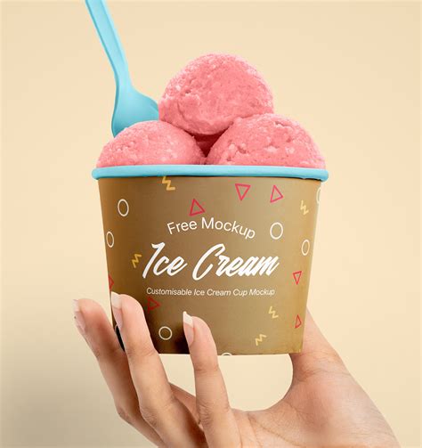 Free Ice Cream Cup Mockup Behance