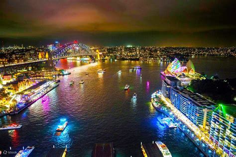 sydney vivid harbour lights festival cruises klook