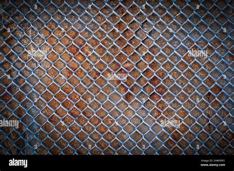 Old Steel Grating Texture Backgroundmetal Grid Seamless Pattern Stock