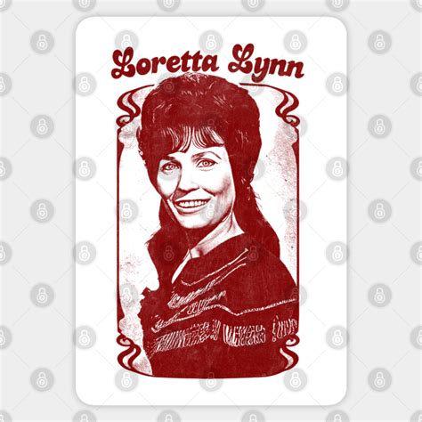 loretta lynn retro style fan art design loretta lynn sticker teepublic au