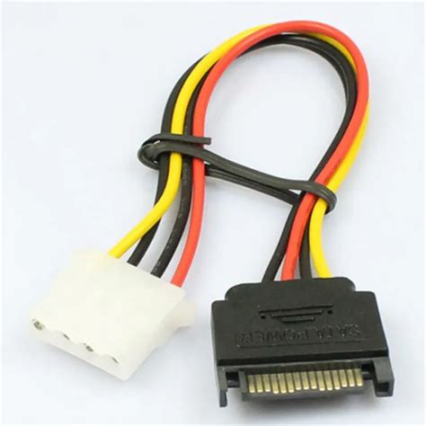 Wholesale 15 Pin SATA Male To 4 Pin Molex Female IDE HDD Power Hard