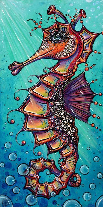 Sassy The Seahorse Canvas Print By Allie P Azura Seahorse Art Art