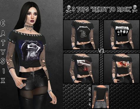 Tops Ready To Rock V1 Backyard Needed Sims4 Sims Sims 4 Sims 4 Cc