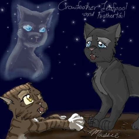 Crowfeather Leafpool And Feathertail Warrior Cats Warrior Cat Cat Drawing