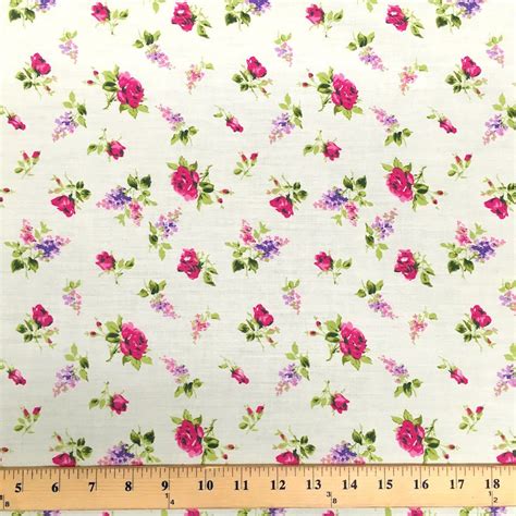Delilah Pale Yellow Print Fabric Cotton Polyester Broadcloth 60