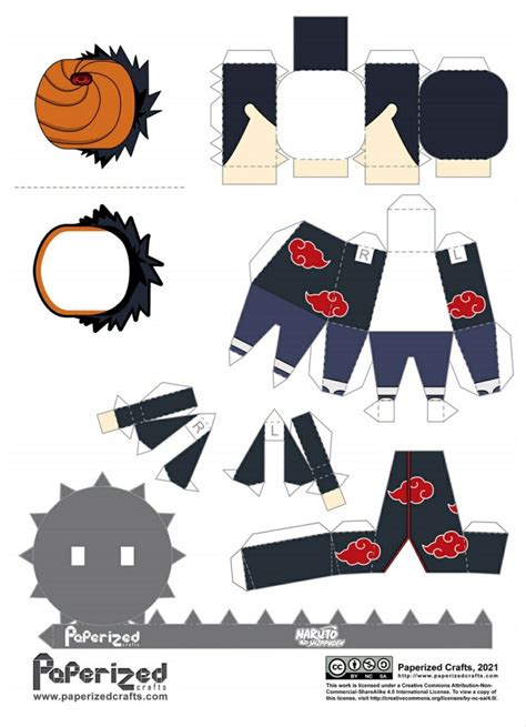 Obito Uchiha Papercraft Anime Crafts Anime Paper Paper Doll Template
