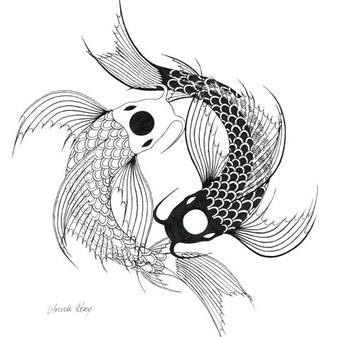Koi Fish Yinyang Yinyangtattoo Illustration Illustrationdaily