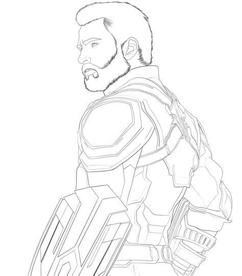 How To Draw Captain America Avengers Infinity War Drawing Tutorial