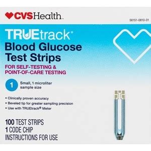 CVS Blood Glucose Test Strips Featuring Truetrack