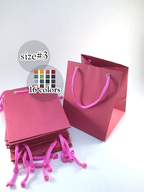 10 Pcs Pink T Bags Medium Wedding T Bags Cub Size Luxury Paper