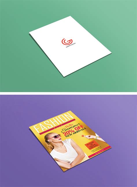 Free Flat A4 Flyer Mockup - Graphic Google - Tasty Graphic Designs ...