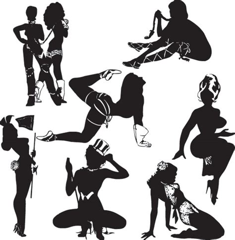 Pinup Girls Silhouette Sexy Model Vector Retro Attractive Lupon Gov Ph