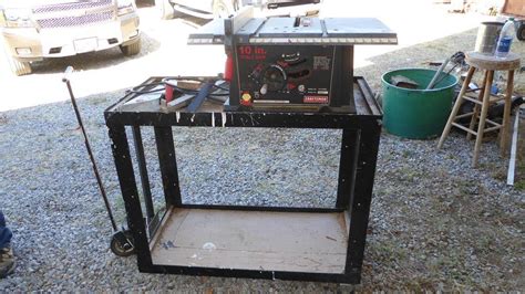 Lot Craftsman Table Saw Model No On Rolling Cart