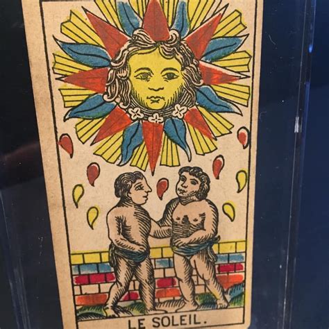 “the Sun” Original Antique Hand Painted Tarot Card 1890s Deviant Moon Inc