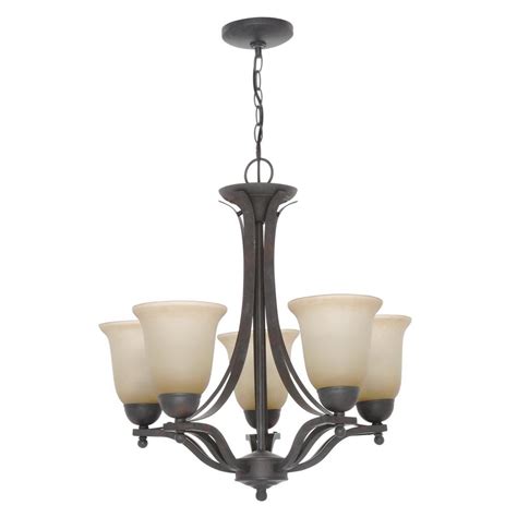 If the globe is not available the fixture can be replaced. Hampton Bay 5-Light Rustic Iron Chandelier with Antique ...