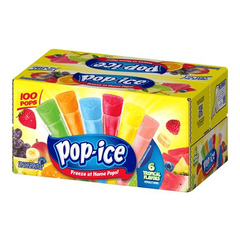 Pop Ice Tropical Flavors Freezer Pops The Jel Sert Company