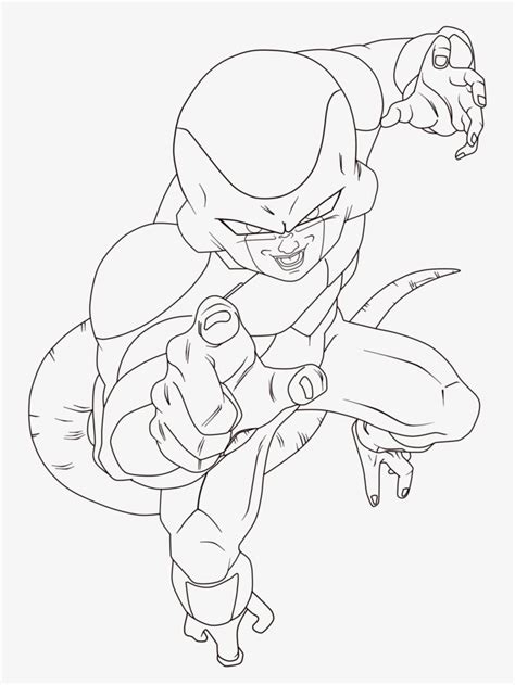 Powerful Frieza In Dragon Ball Z Coloring Page Anime Coloring Pages