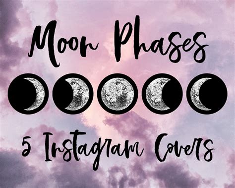 Moon Phases Instagram Story Highlight Icons Yoga Boho Insta Etsy