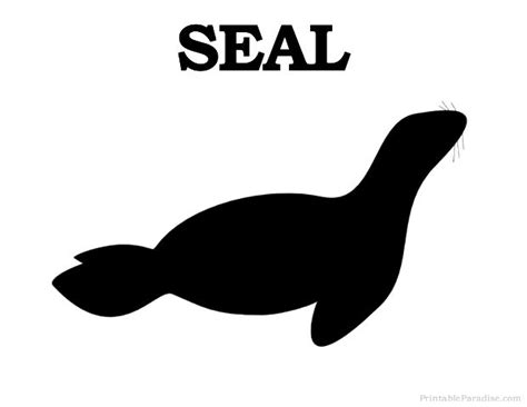 Printable Seal Silhouette - Print Free Seal Silhouette Silhouette
