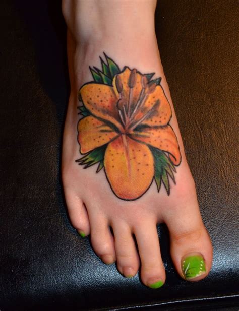 Lily Flower Foot Tattoo Designs Best Flower Site