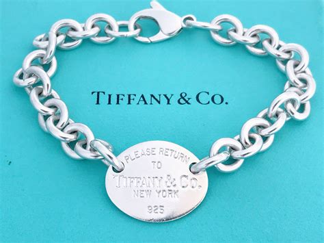 Tiffany And Co Silver Oval Tag Bracelet Vintage Return To Etsy In 2021
