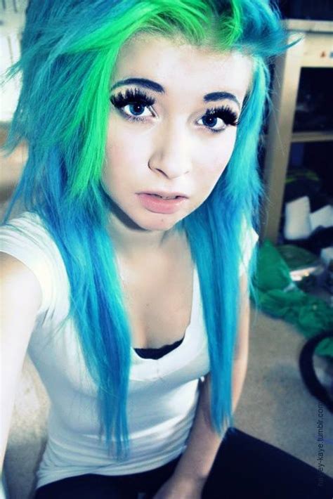 Emo Emo Hair Inspiration With Blue Hair