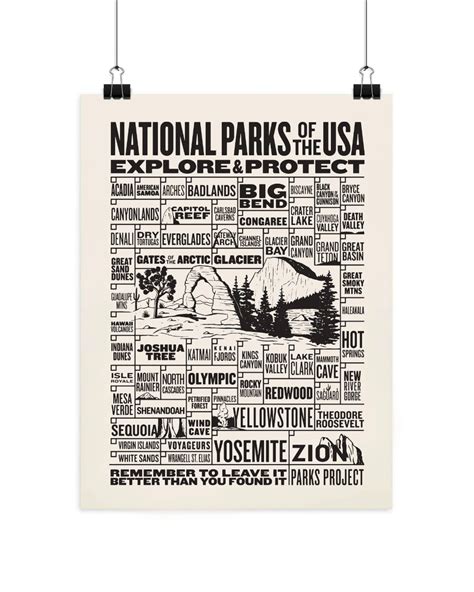 National Park Posters National Parks Usa Wild Park Smoky Mtns Rocky River Dry Tortugas