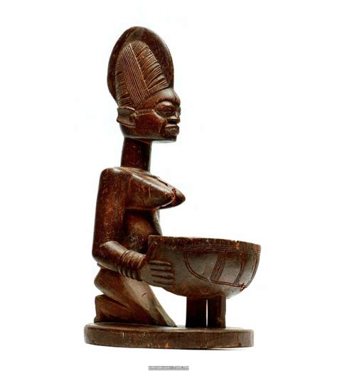 Yoruba Olumeye Kneeling Female Offering Bowl Nigeria