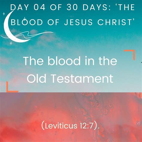 Day 04 Of 30 Days ‘the Blood Of Jesus Christthe Blood In The Old