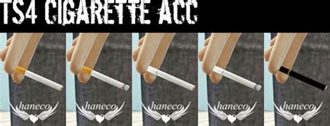 My Sims 4 Blog Accessory Cigarette And Poses By Haneco