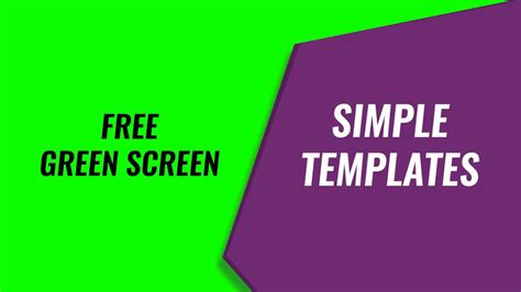Free Template Green Screen For Simple Presentation Youtube
