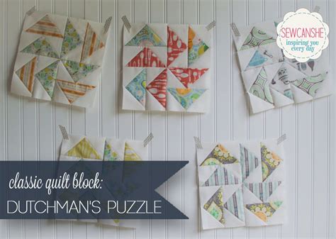 Easy Quilt Block Tutorial The Dutchmans Puzzle Block — Sewcanshe Free