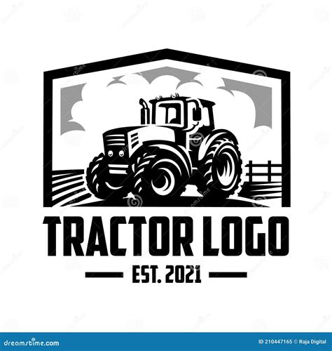 Tractor Vector Logo Design Isolated Stock Illustration Illustration