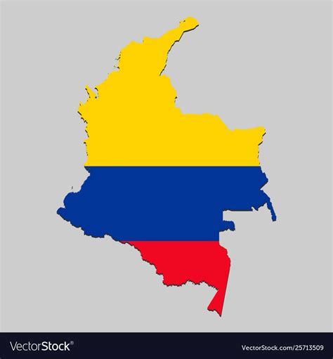 Search and share any place, find your location, ruler for distance measuring. Map of Colombia with national flag. | National flag, Colombia map, Flag vector
