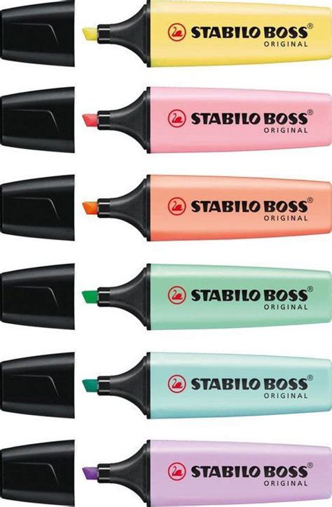 The Beautiful Stabilo Boss Original Highlighter Pastels 6 Color Set