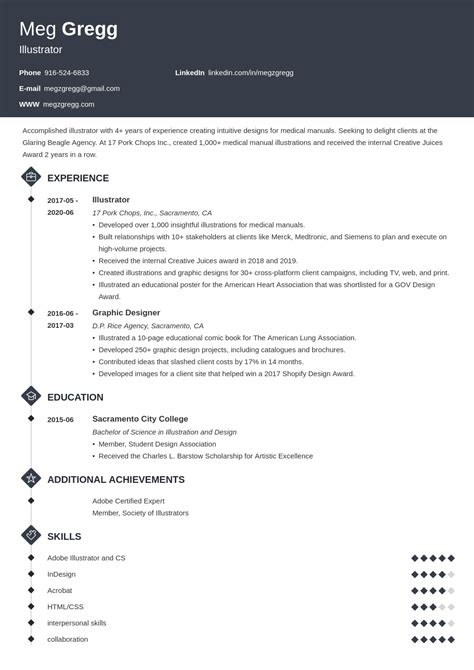 Illustrator Resume Examples And Guide 10 Tips