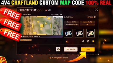 4v4 Custom Kaise Khele Free Main 4v4 Craftland Map Code Squad Vs